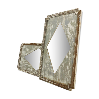 A pair of 19th mercury mirrors