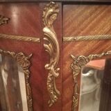 Louis XV style display case in mahogany and bronze