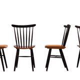 Set of 4 spindle back dining chairs 1960s holland