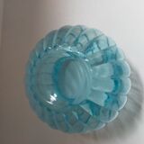 Vase bleu boule signé