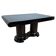 Art Deco dining table in black piano lacquer & metal, 1930