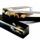 Set of 11 blackened resin knife holders, 1970s