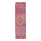 Tapis rose pâle vintage runner 300x86cm