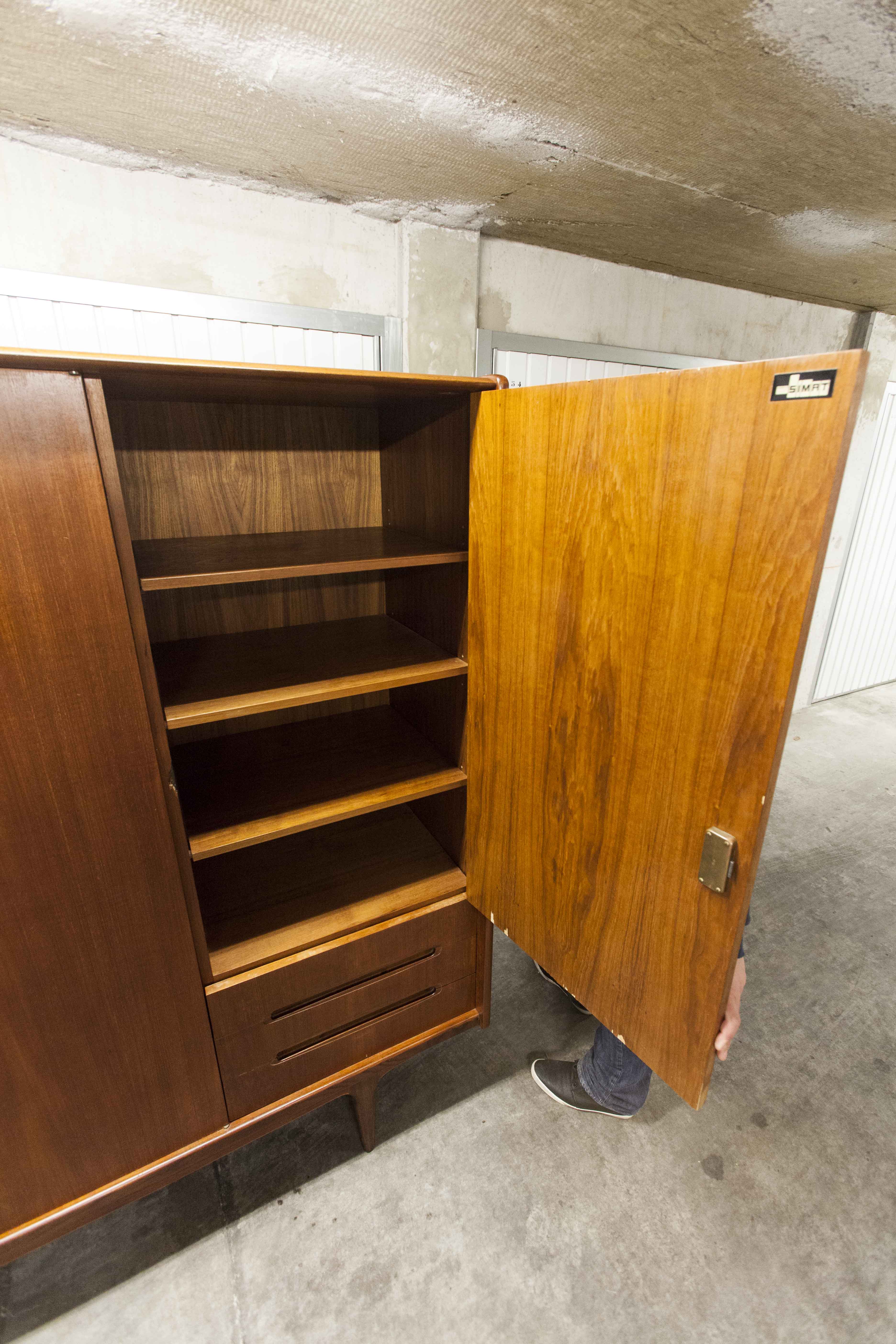 Scandinavian wardrobe 1960 Simat teak