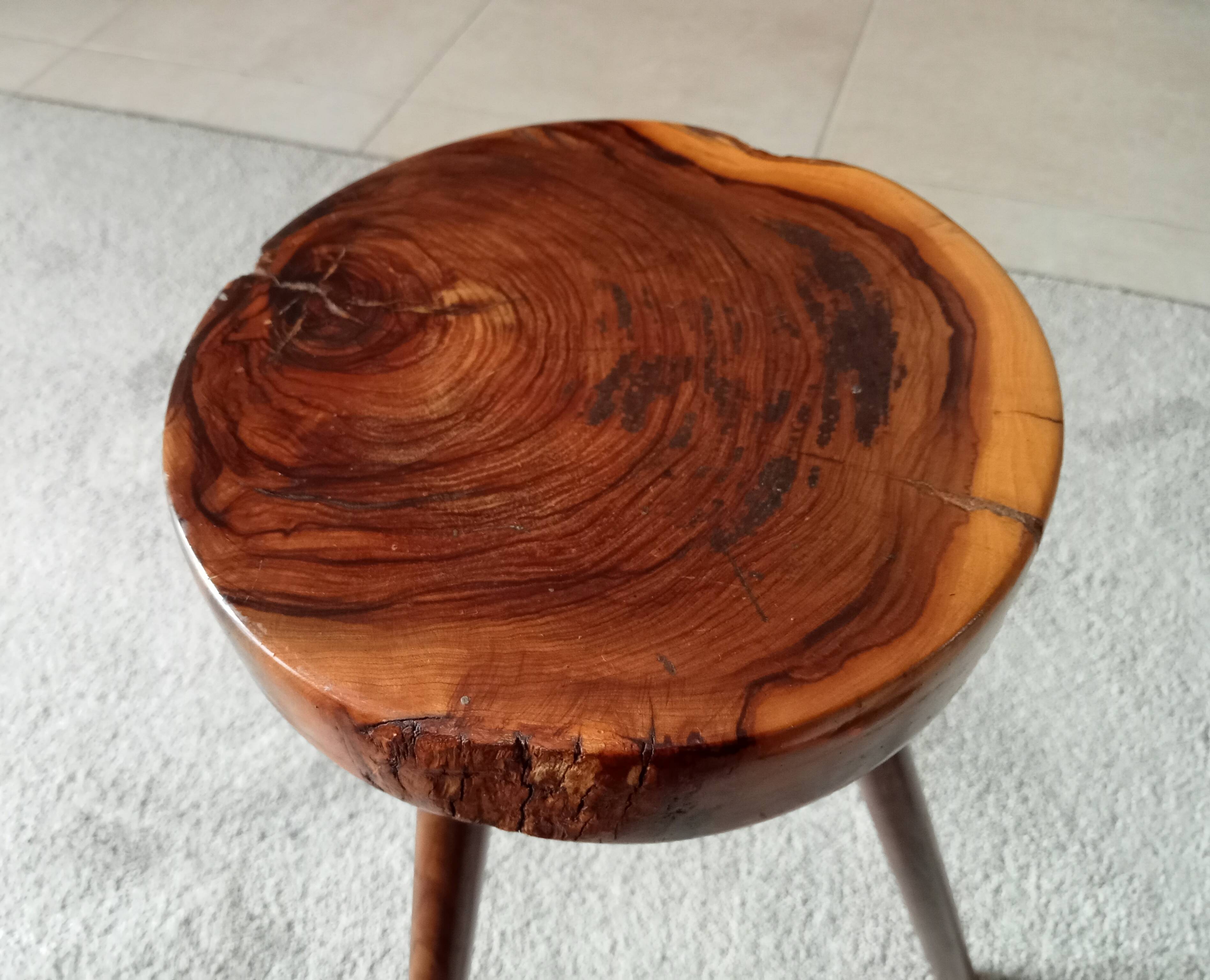 Brutalist tripod stool from the 1960s.