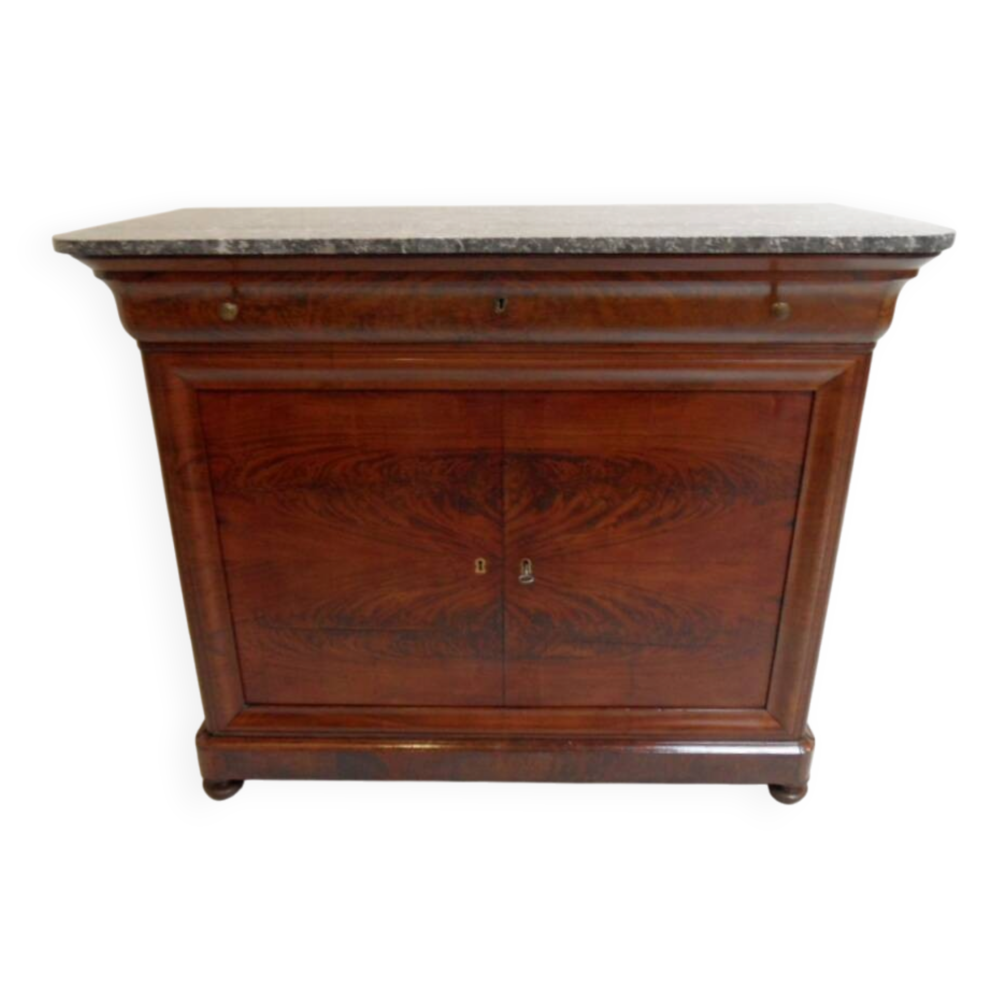 Antique mahogany sideboard with marble top