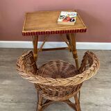 Small wicker armchair for children