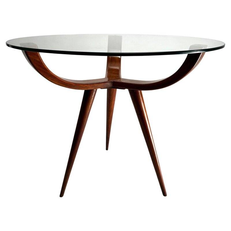 Mid-Century Italian Wooden Coffee Table, Attr. To Melchiorre Bega, Italy, 1950s