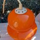 Orange opaline ceiling lamp suspension 1970