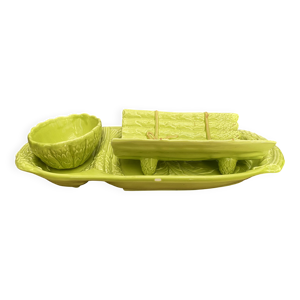 Service à asperges vintage - barbotine