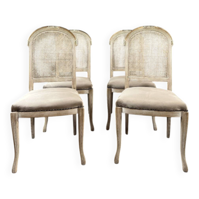 Suite de quatre chaises, XXe Siècle