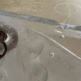Art Deco glass press basin suspension signed Degue