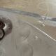 Art Deco glass press basin suspension signed Degue