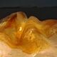 'Wave' ceiling light in amber glass by Mazzega from the 1970s.