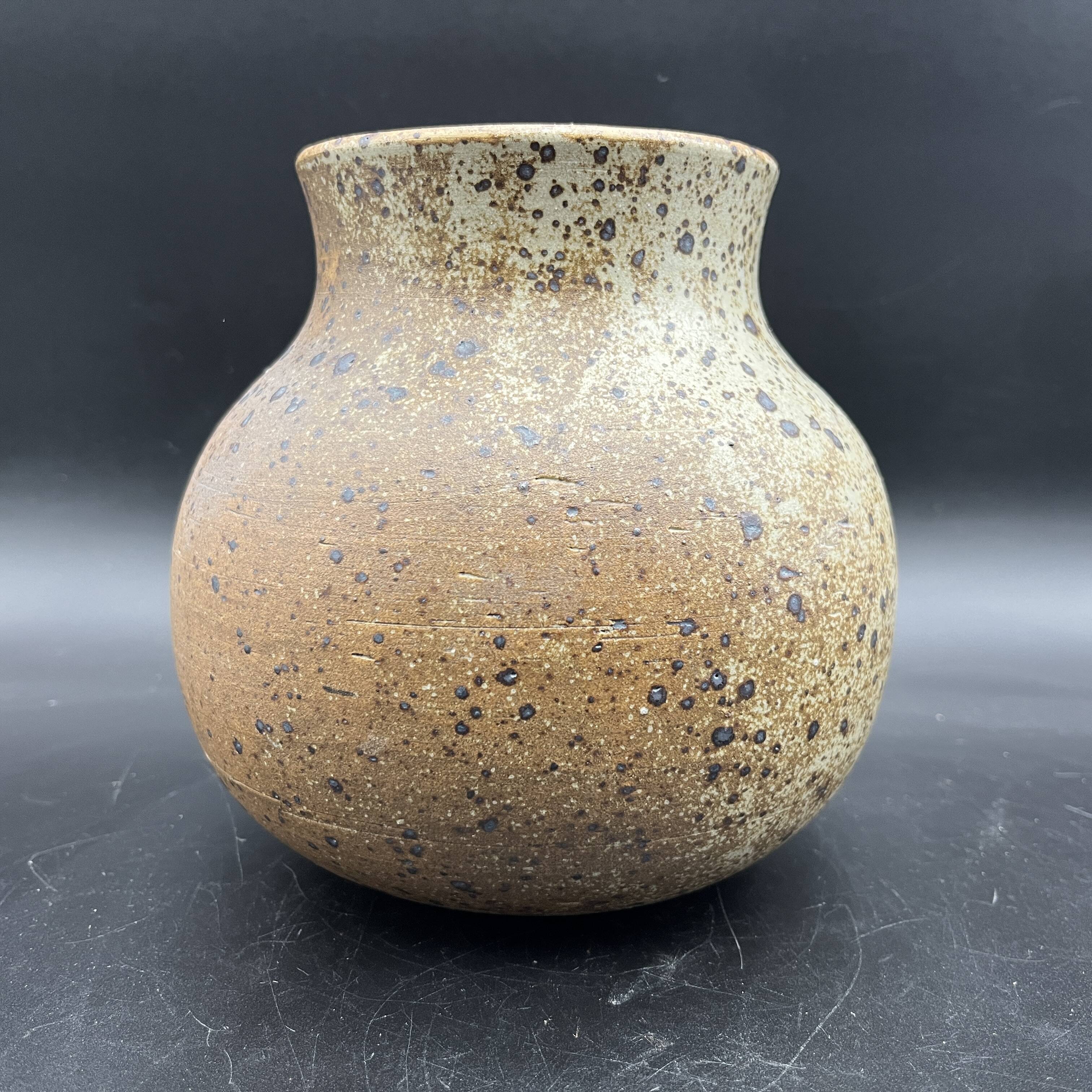 Pyrite stoneware ball vase