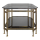 80s brass and smoked glass coffee table