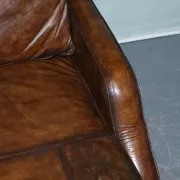 Chaise Longue en Cuir Teint à la Main