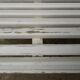 White garden slat bench