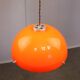 Italian Orange Acrylic Glass Pendant Lamp, 1970s