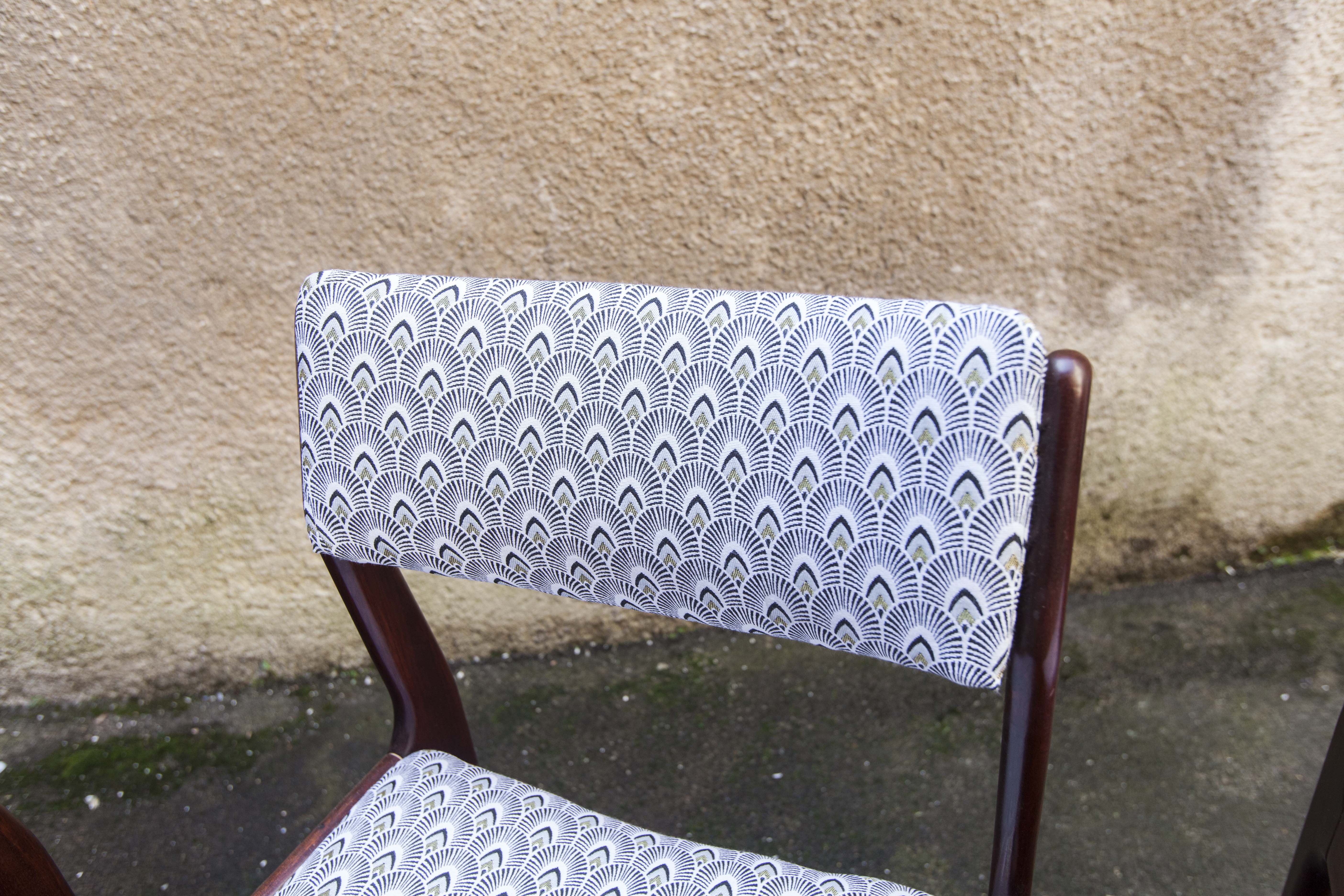 4 restored Scandinavian rosewood chairs