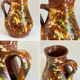 Studio ceramic pitcher with sprayed glazes – circa 1960-70