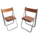 Paire de chaises pliantes modèle Tamara par Arrben, cuir, 1970s