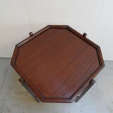 Table d’appoint pliable vintage en acajou