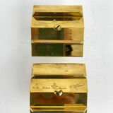 Pair of Scandinavian brass candle holders, model N°70, Pierre Forsell for Skultuna, 1960