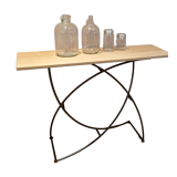 Console  metal et bois