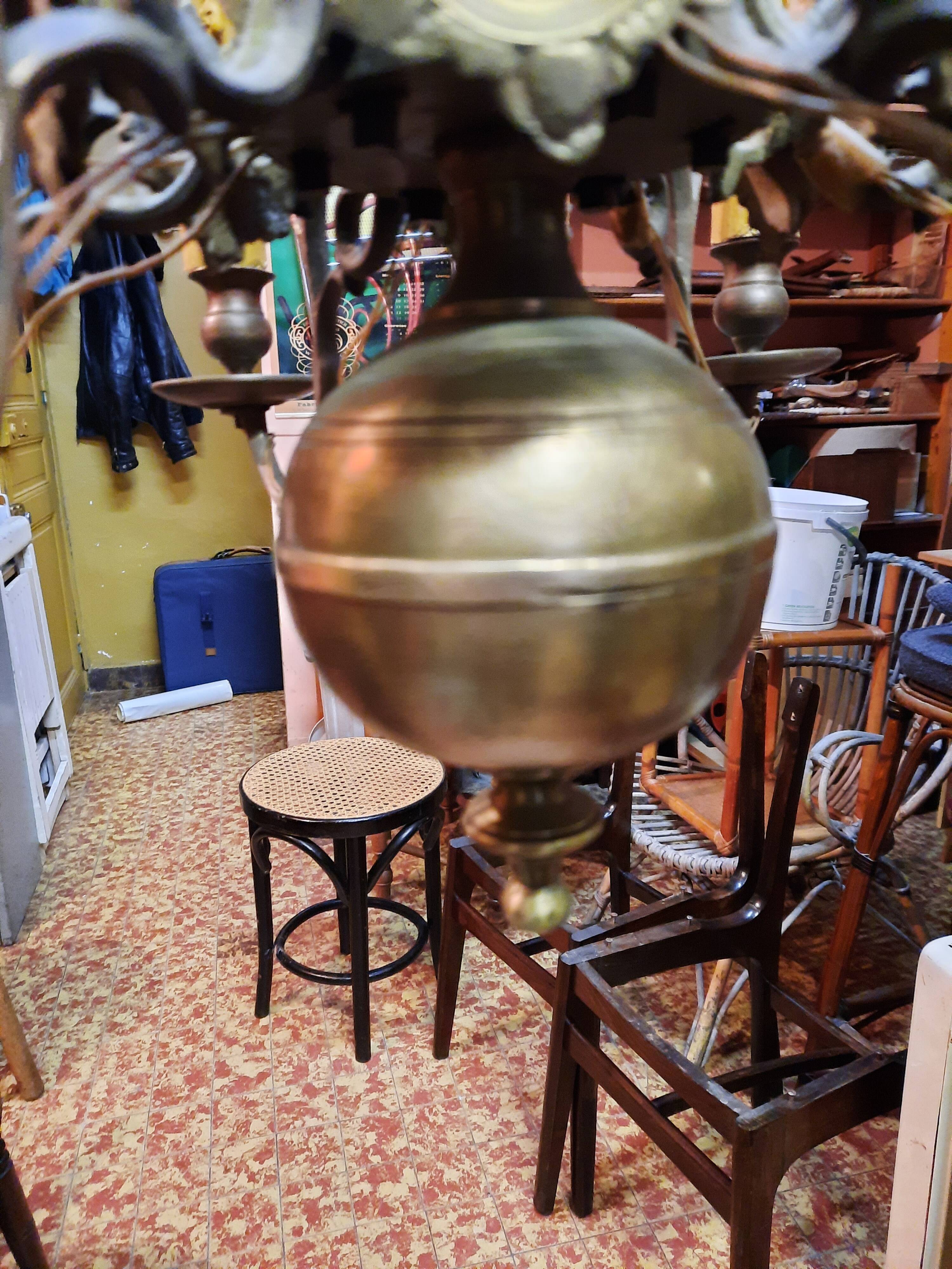 Antique bronze chandelier