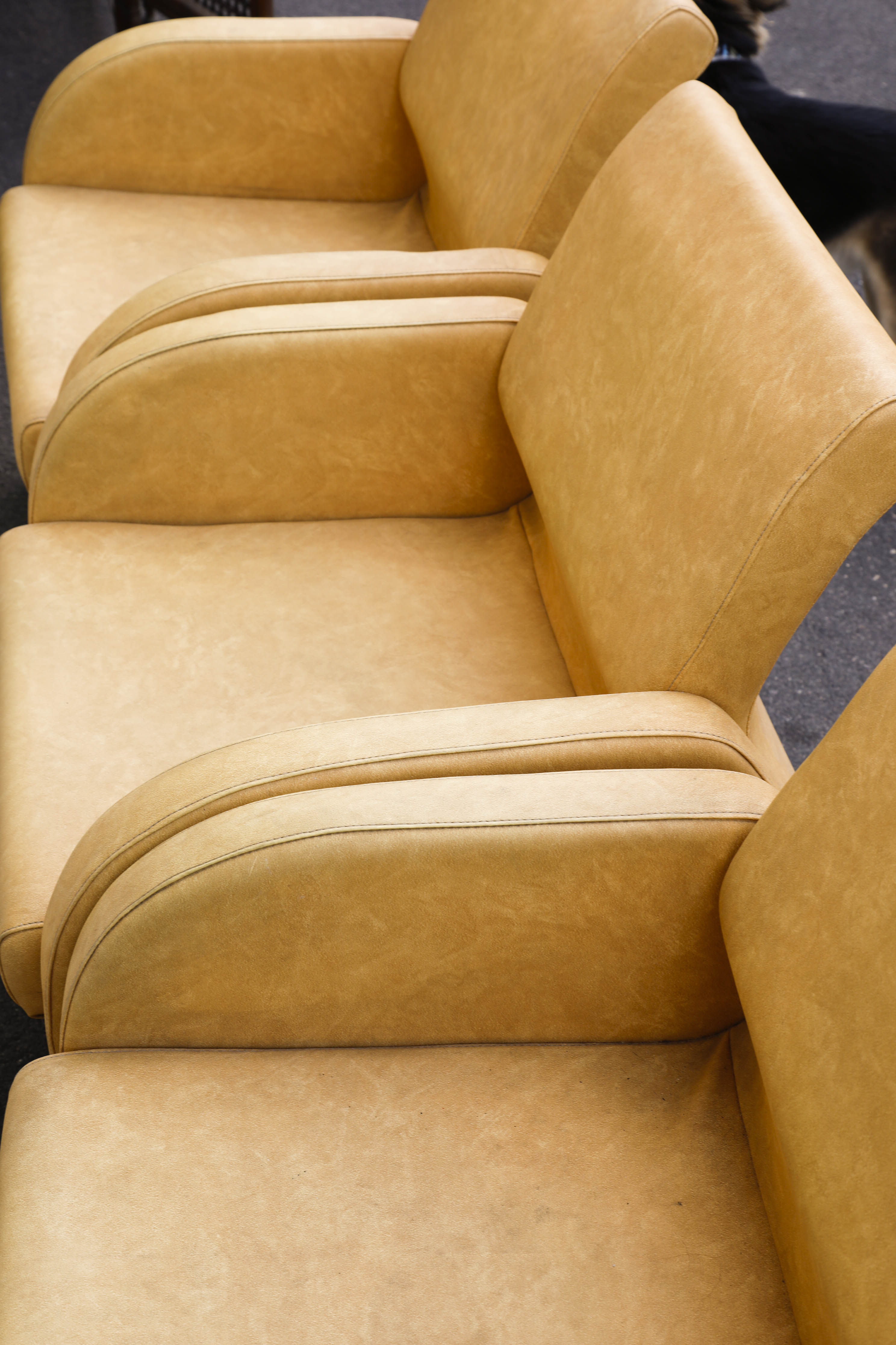 Trio Chairs club Italy 70's