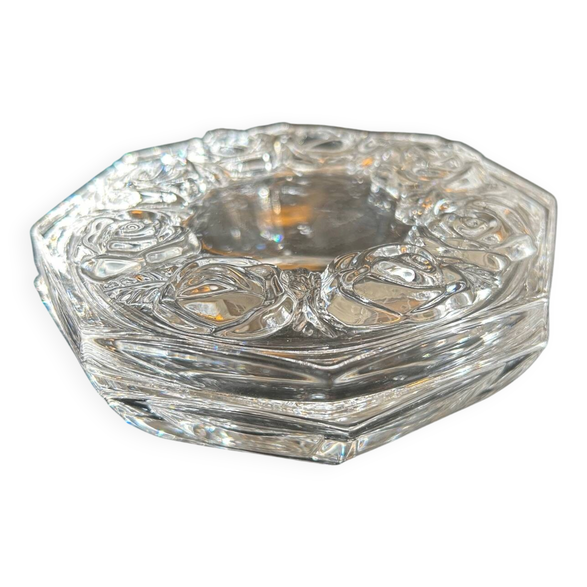 crystal box with rose decoration