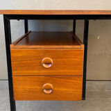 Vintage teak and metal desk