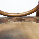 Pair of 1920s Baumann Bistro chairs, seat with design