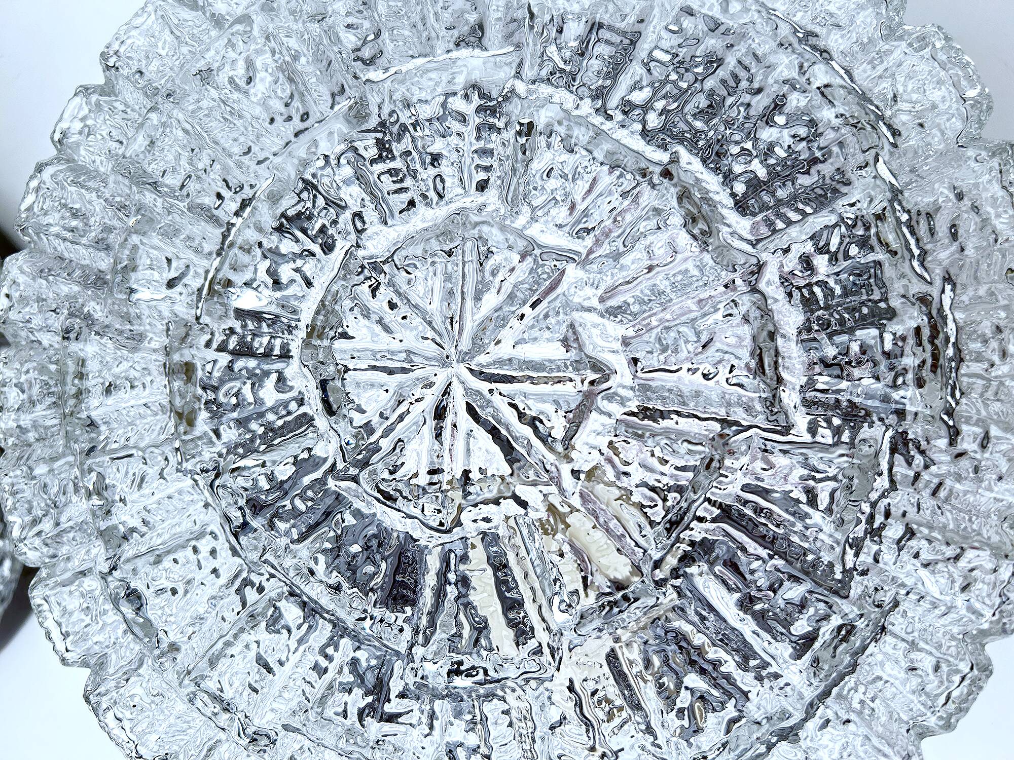 Vintage Brutalist Glass Sconce