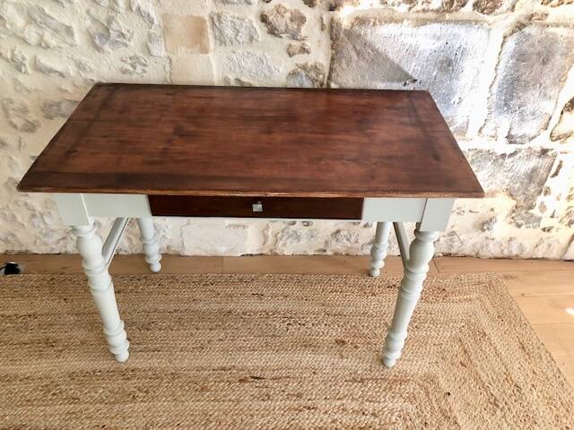 Old wooden farmhouse table