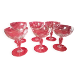 Set of 6 champagne glasses