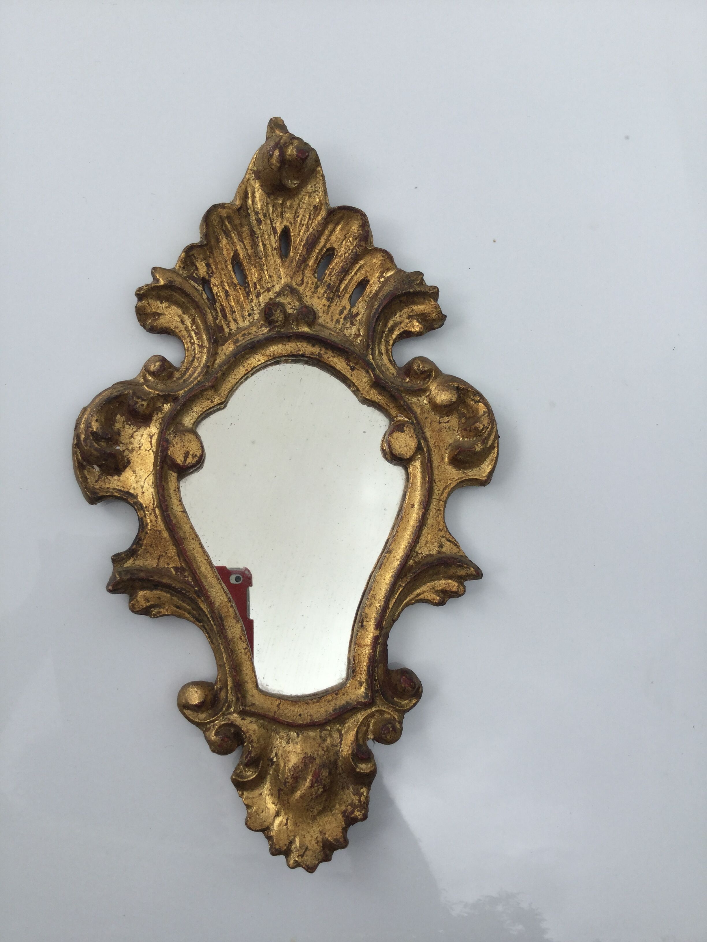 Small mirror style Louis XV gilded 21x32cm