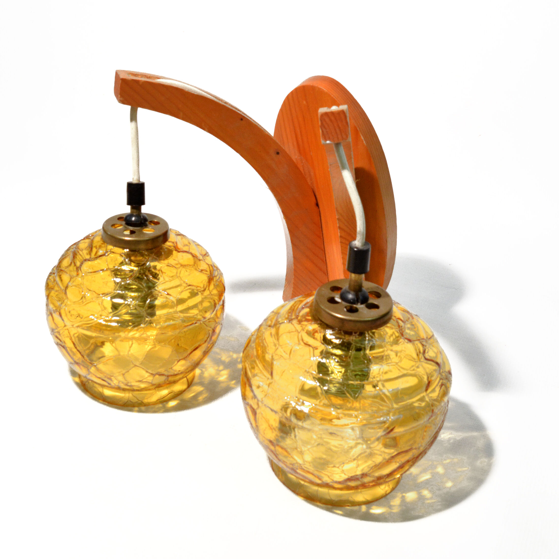 1970s mid-century modern Wall lamp, Elektrotechniczna Spółdzielnia Inwalidów, Nowa Huta