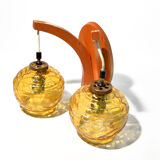 1970s mid-century modern Wall lamp, Elektrotechniczna Spółdzielnia Inwalidów, Nowa Huta