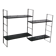 Shelves, 1960 to 70 metal 4 tablets black, 3 amounts