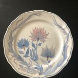 Plate in faience of quimper signed youen