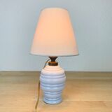 Art Deco blue glass lamp