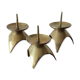 Set de 3 bougeoirs en laiton