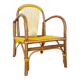 Children's chair wood and yellow scoubidou