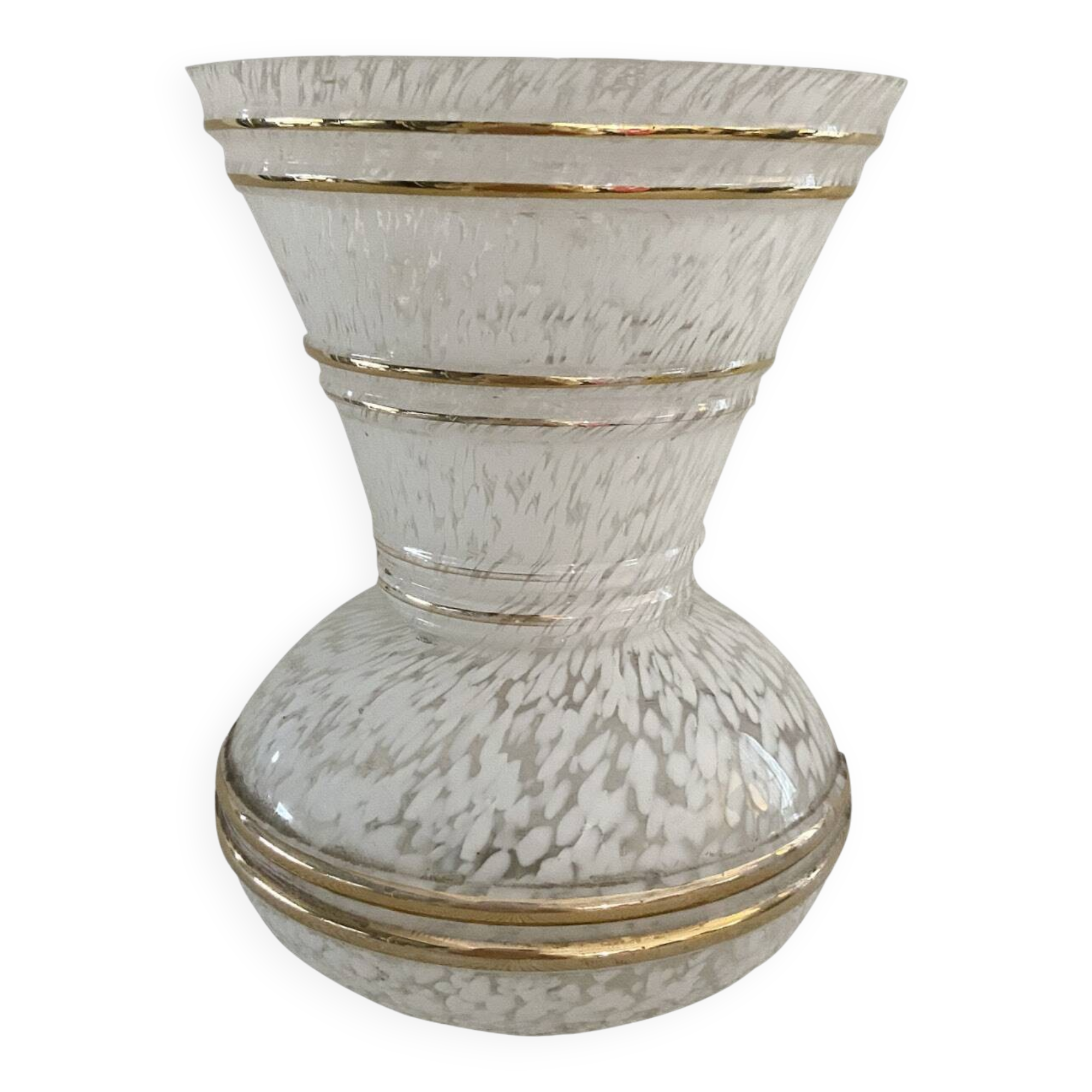 Art Deco Speckled Glass Vase – 1950s