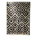 Woven carpet with small diamond patterns, 170x235 cm