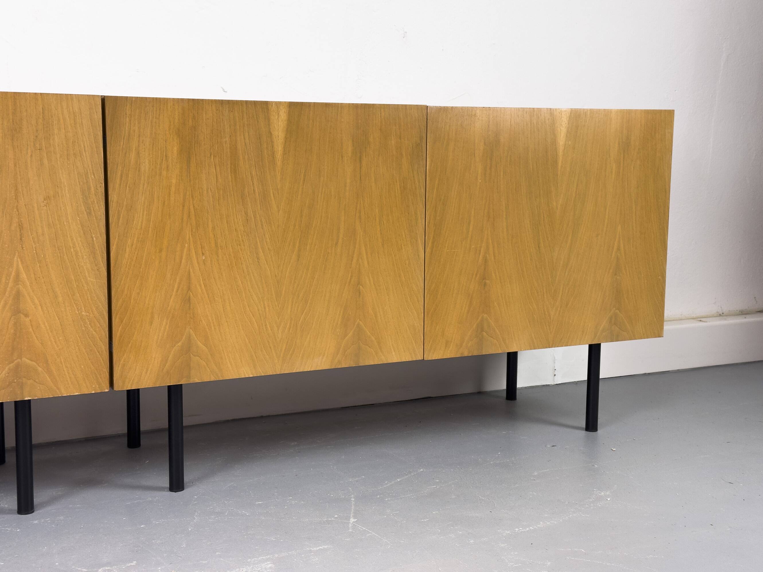 Minimalist Mid-Century Walnut Sideboard, 1960s