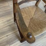 2 mulched armchairs in turned wood
