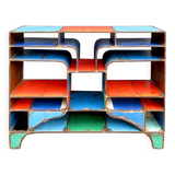 Brutalist shelve of recycled metal, 2000s